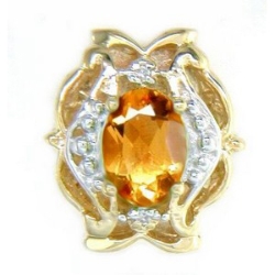 B589 14K CITRINE SLIDE. 